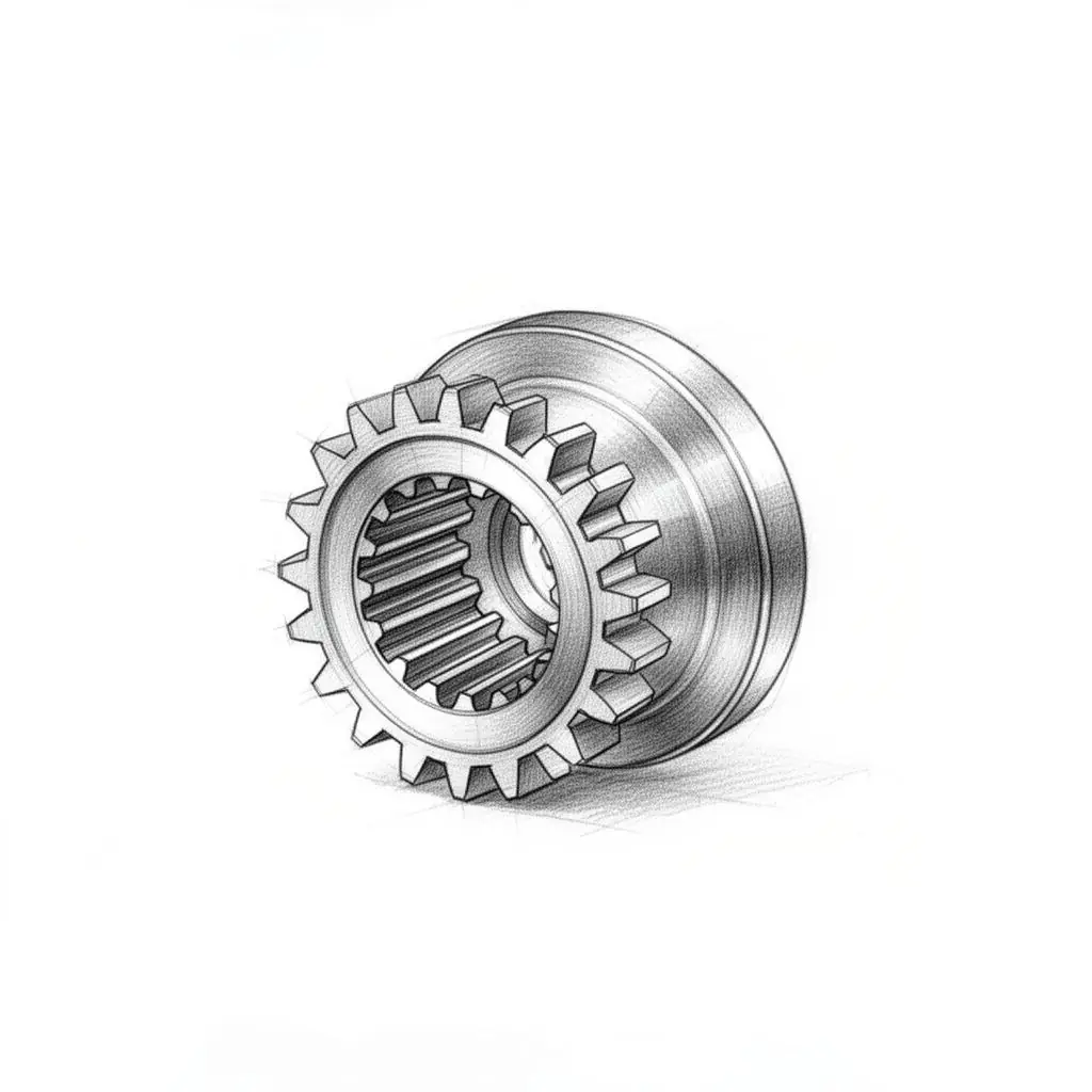Gear / splined hub concept sketch