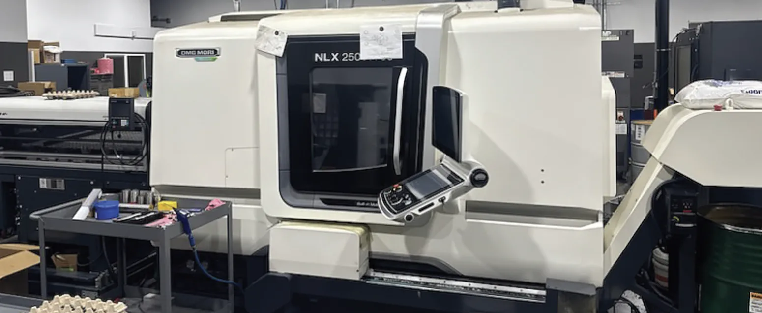 DMG MORI NLX 2500 mill-turn center on the RJ Enterprises floor